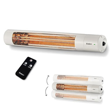 Enders Wandheizstrahler Oxeo White, Elektrostrahler, Heizpilz, Halogenstrahler, Infrarot-Strahlungswärme, 3 Leistungseinstellungen bis 2.000 W, Fernbedienung und Wandhalterung, Neigungswinkel #49286 im Sale